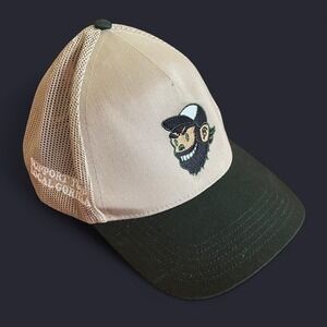 OTTO Support Your Local Gorilla Trucker‎ Hat - Tan/Green Snapback